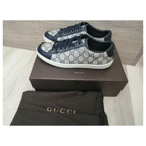 navy blue Gucci shoes